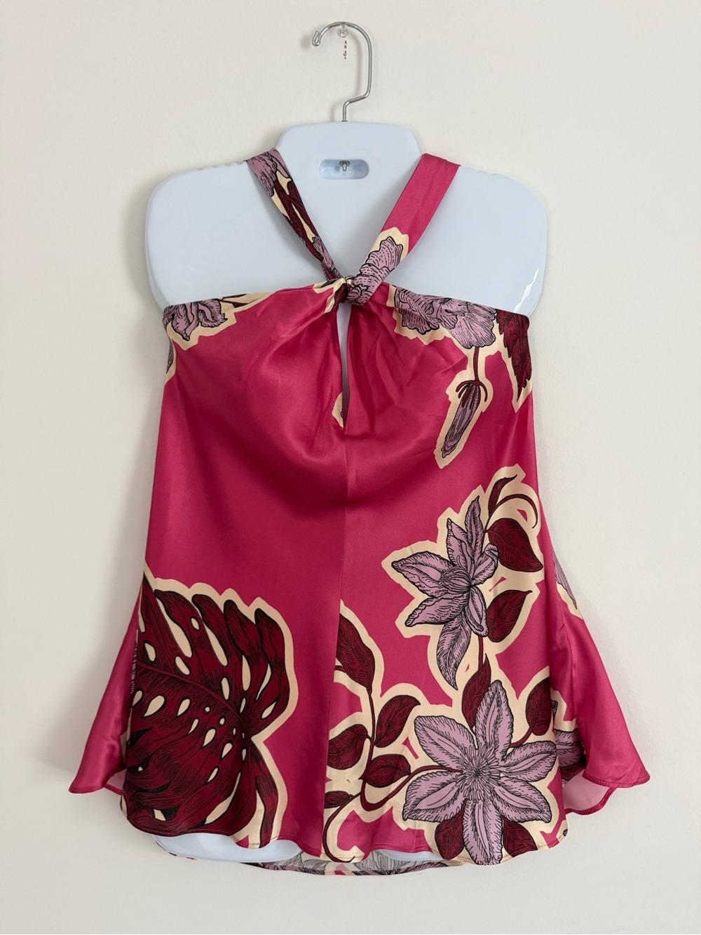 Banana Republic Fuchsia Floral Halter Camisole